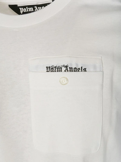 Shop Palm Angels T Shirt Mm Man In Avorio