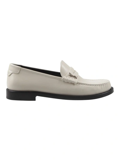 Shop Saint Laurent Loavers Shoes In White