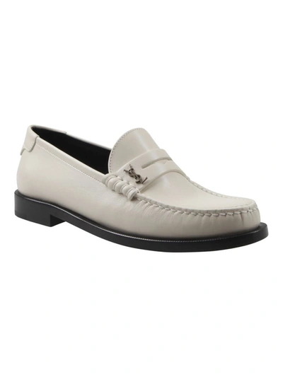 Shop Saint Laurent Loavers Shoes In White