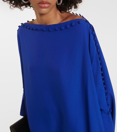 Shop Taller Marmo Mila Off-shoulder Kaftan In Blue