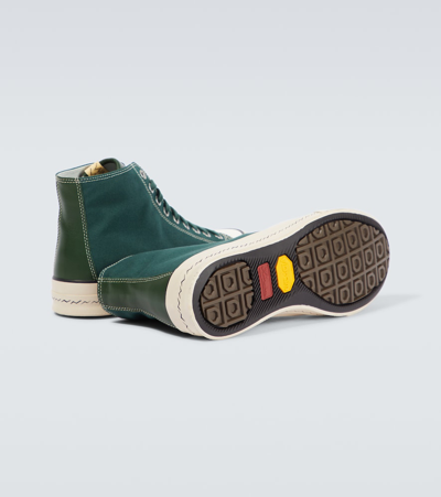 Shop Visvim Skagway High-top Sneakers In Green