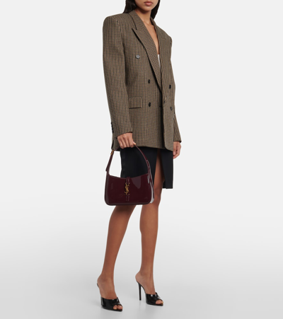 Saint Laurent Le 5 A 7 Ysl Shoulder Bag In Patent Leather In Red