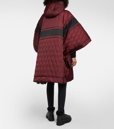 Shop Fusalp Phedre Quilted Cape In Red