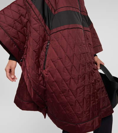 Shop Fusalp Phedre Quilted Cape In Red