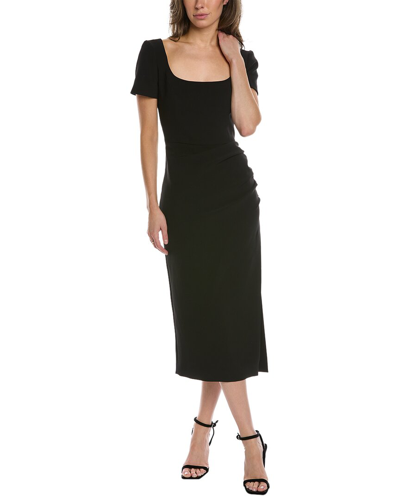 Shop Carolina Herrera Scoop Neck Dress In Black