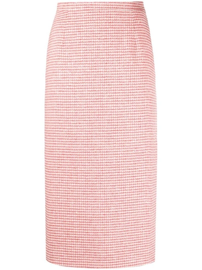 Shop Alessandra Rich Skirt In Red Pink