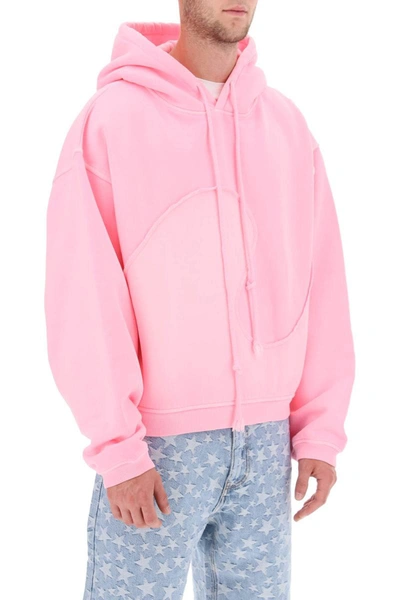 Shop Erl 'swirl' Oversized Hoodie In Pink