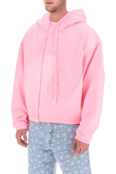Shop Erl 'swirl' Oversized Hoodie In Pink