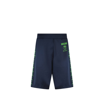 Shop Moschino Bermuda Shorts In Blue