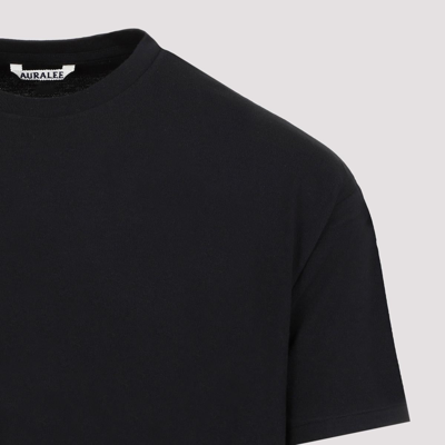 Shop Auralee Seamless Crew Neck T-shirt Tshirt In Black