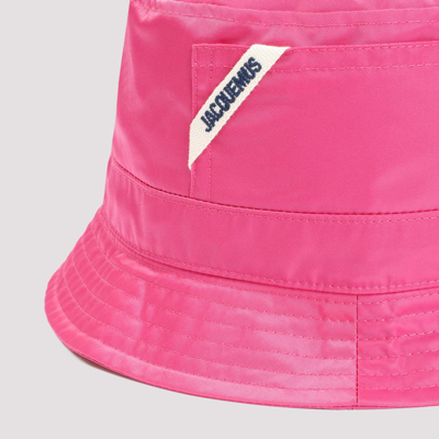 Shop Jacquemus Le Bob Ovalie Hat In Pink & Purple