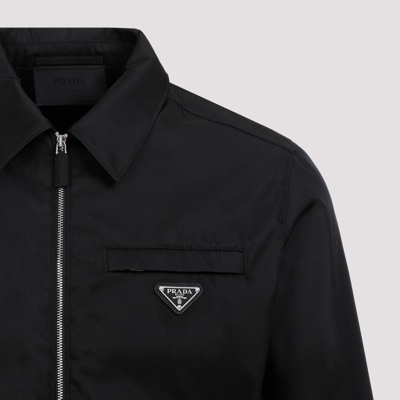 Shop Prada Recycled Polyamide Jacket In Black
