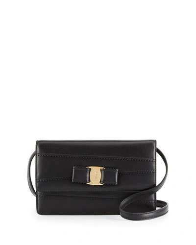 Ferragamo Miss Vara Mini Dentelle-trim Bag, Nero