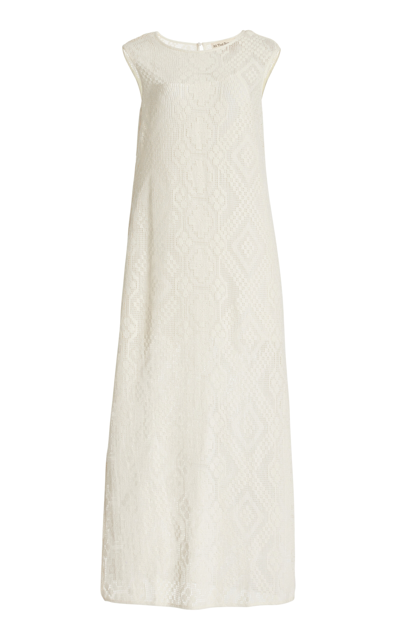 Shop All That Remains River Cotton Lace Midi Dress In Ivory