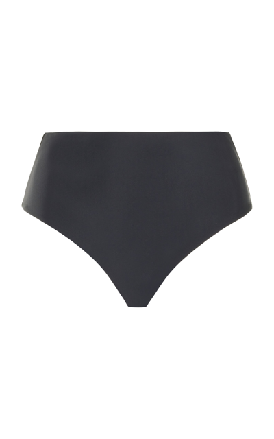 Shop Jade Swim Bound High-waisted Bikini Bottom In Black