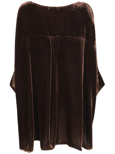 Shop Bianco Levrin Rene Round Neck Shirt In Brown