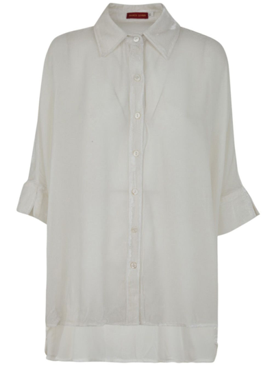 Shop Bianco Levrin Rene Collar Shirt In White