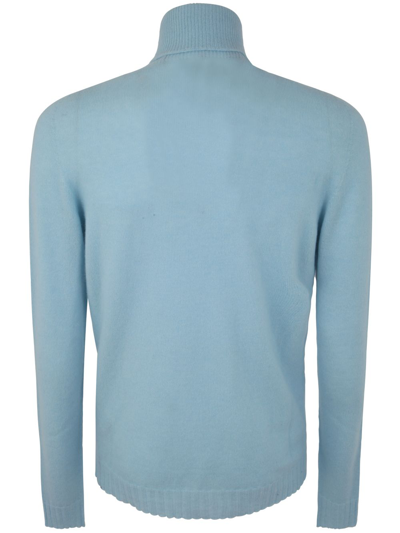 Shop Md75 Cashmere Turtle Neck Sweater In Blue