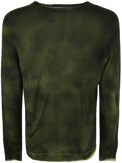 Shop Md75 Wool Spray Crew Neck Sweater In Green