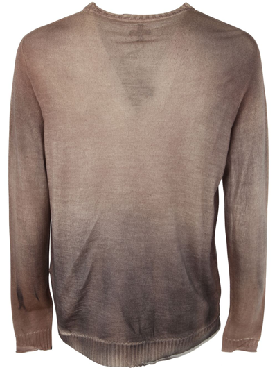 Shop Md75 Wool Spray Crew Neck Sweater In Brown