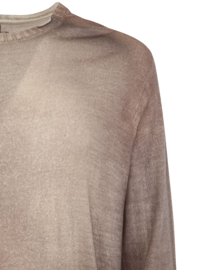 Shop Md75 Wool Spray Crew Neck Sweater In Brown