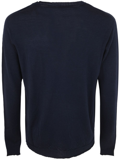 Shop Md75 Wool Basic Crew Neck Sweater In Blue