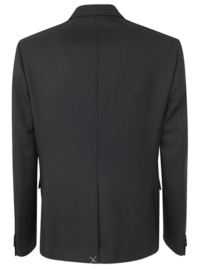 Shop Versace Formal Jacket Wool Fabric In Black
