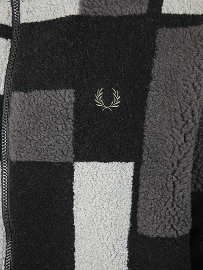 Shop Fred Perry Fp Pixel Borg Fleece In Black