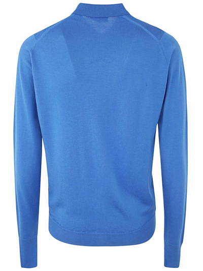 Shop John Smedley Cotswold Long Sleeves Shirt In Blue