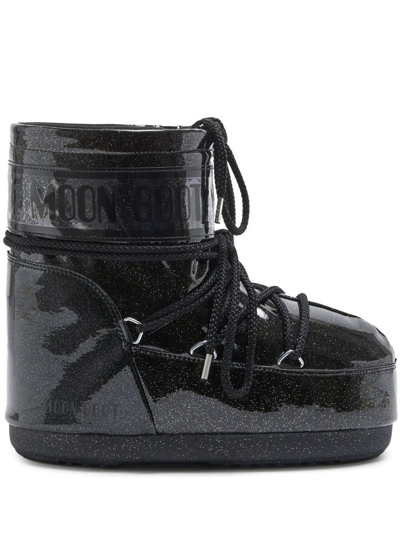 Shop Moon Boot Mb Icon Low Glitter In Black