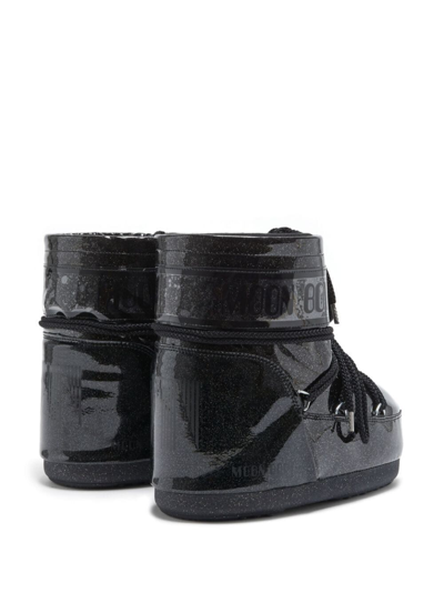 Shop Moon Boot Mb Icon Low Glitter In Black