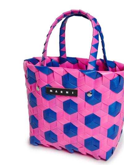 Shop Marni Mw85f Dot Bag In Pink & Purple