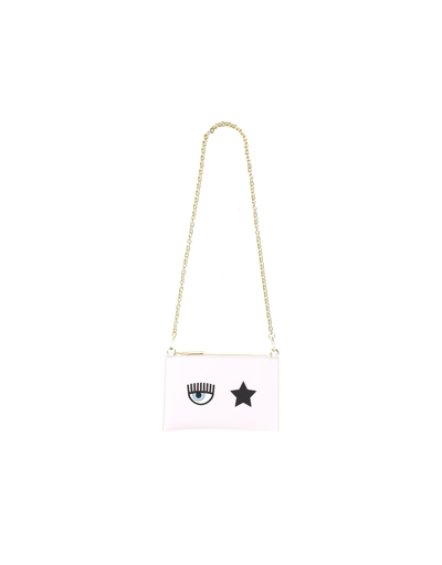 Shop Chiara Ferragni Designer Handbags Eye Star Clutch Bag (uni) In Rose