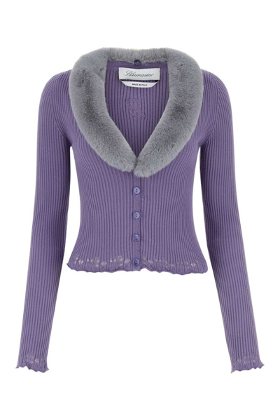 Shop Blumarine Faux Fur In Purple