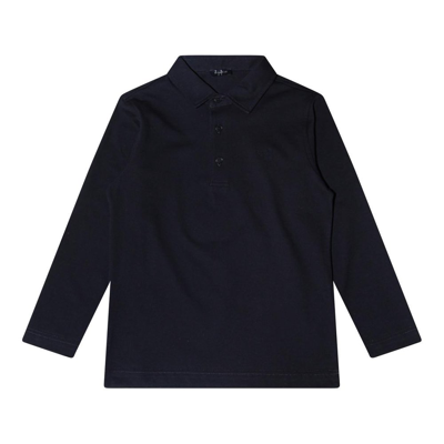 Shop Il Gufo Front Buttoned Logo Embroidered Polo Shirt In Blue