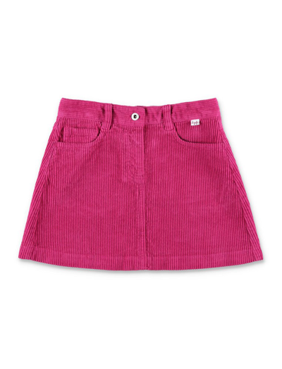 Shop Il Gufo Corduroy Skirt In Pink