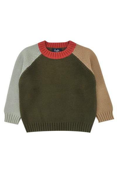 Shop Il Gufo Color Blocked Knitted Cardigan In Multi