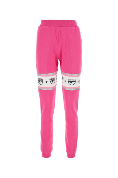 Shop Chiara Ferragni Eyelike Printed Track Pants In Pink
