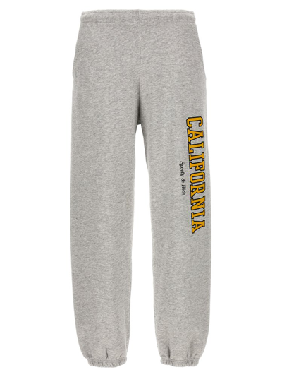 Shop Sporty And Rich Sporty & Rich California Pocketed Sweatpants In Grey