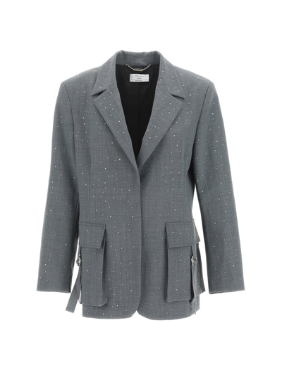 Shop Blumarine X Modes Exclusive Capsule Single Breasted Jacket In Grey