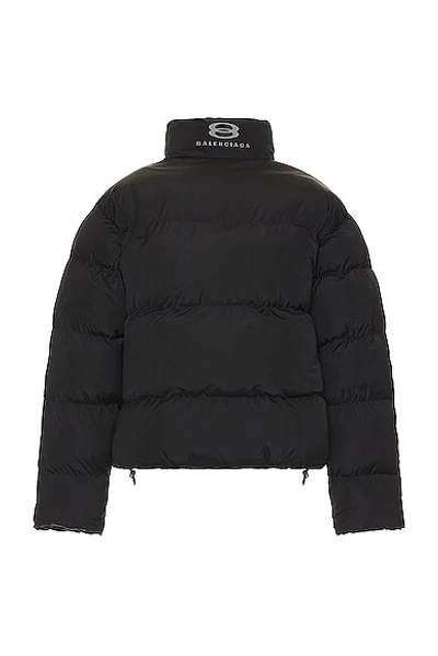 Shop Balenciaga Inflatable Puffer Jacket In Black