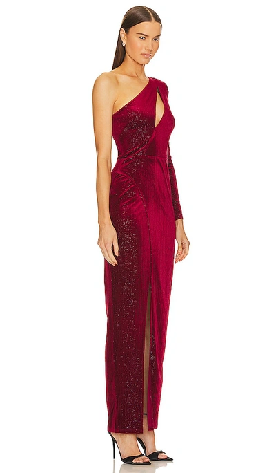 Michael Costello X Revolve Tallulah Gown In Burgundy