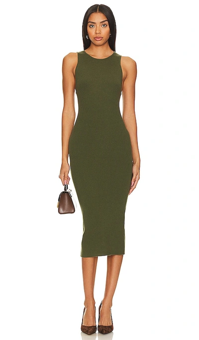 Shop Alice And Olivia Wright Knit Dress In Olive