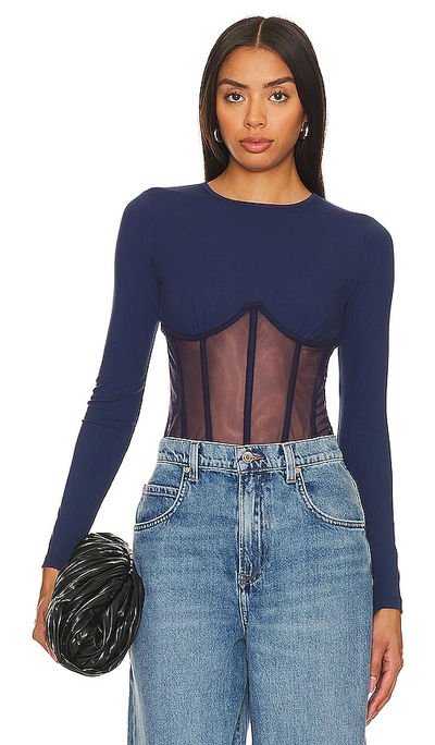 Shop Cami Nyc Zoma Bodysuit In Blue