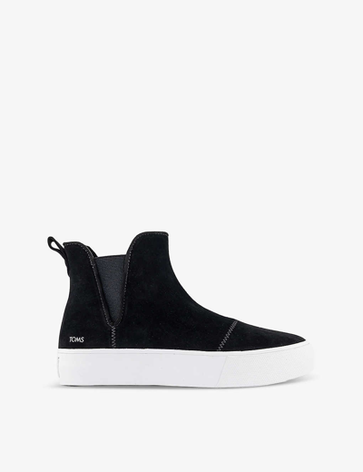 Shop Toms Fenix Platform-sole Leather Chelsea Boots In Black