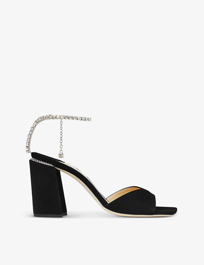 Jimmy Choo Saeda Sandal Block Heel In Black