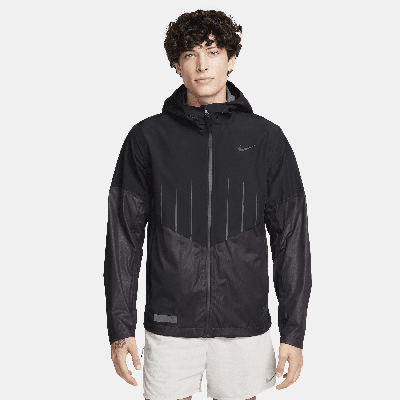 Shop Nike Men's Running Division Aerogami Storm-fit Adv Running Jacket In Black