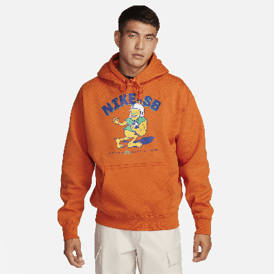 Shop Nike Unisex  Sb Fleece Pullover Skate Hoodie In Orange