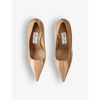 Jimmy Choo Ixia 95 Patent Leather Pumps In Brown