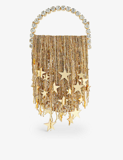 Shop L'alingi Lalingi Womens Gold Eternity Micro Woven Clutch Bag 1 Size